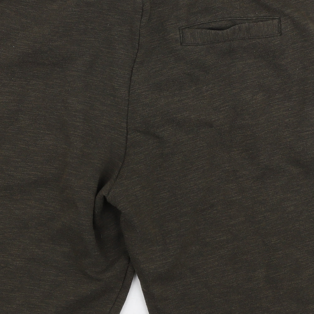 F&F Mens Green  Polyester Sweat Shorts Size L L10 in Regular Drawstring