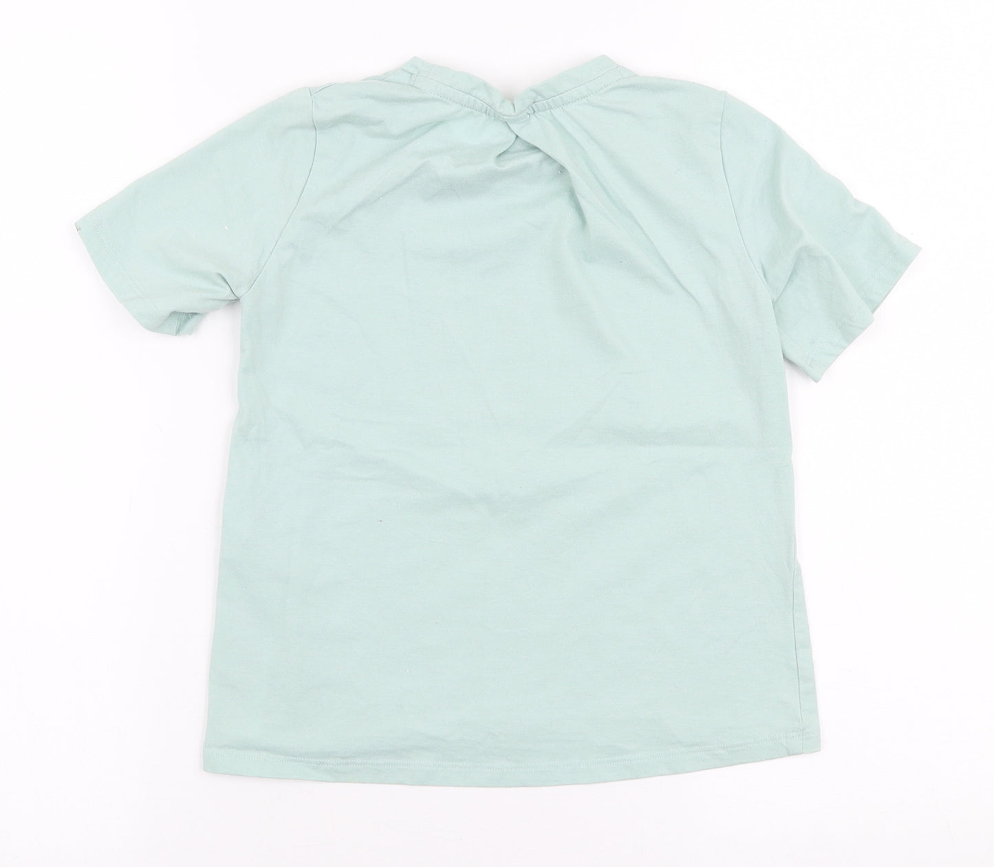 DECATHLON Girls Blue  Polyester Jersey T-Shirt Size 7-8 Years Round Neck Pullover - Hiking