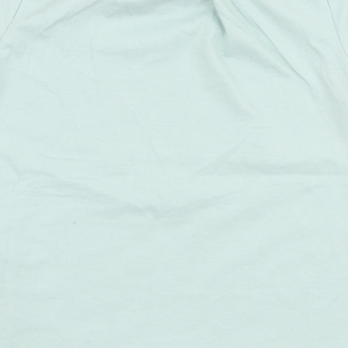 DECATHLON Girls Blue  Polyester Jersey T-Shirt Size 7-8 Years Round Neck Pullover - Hiking
