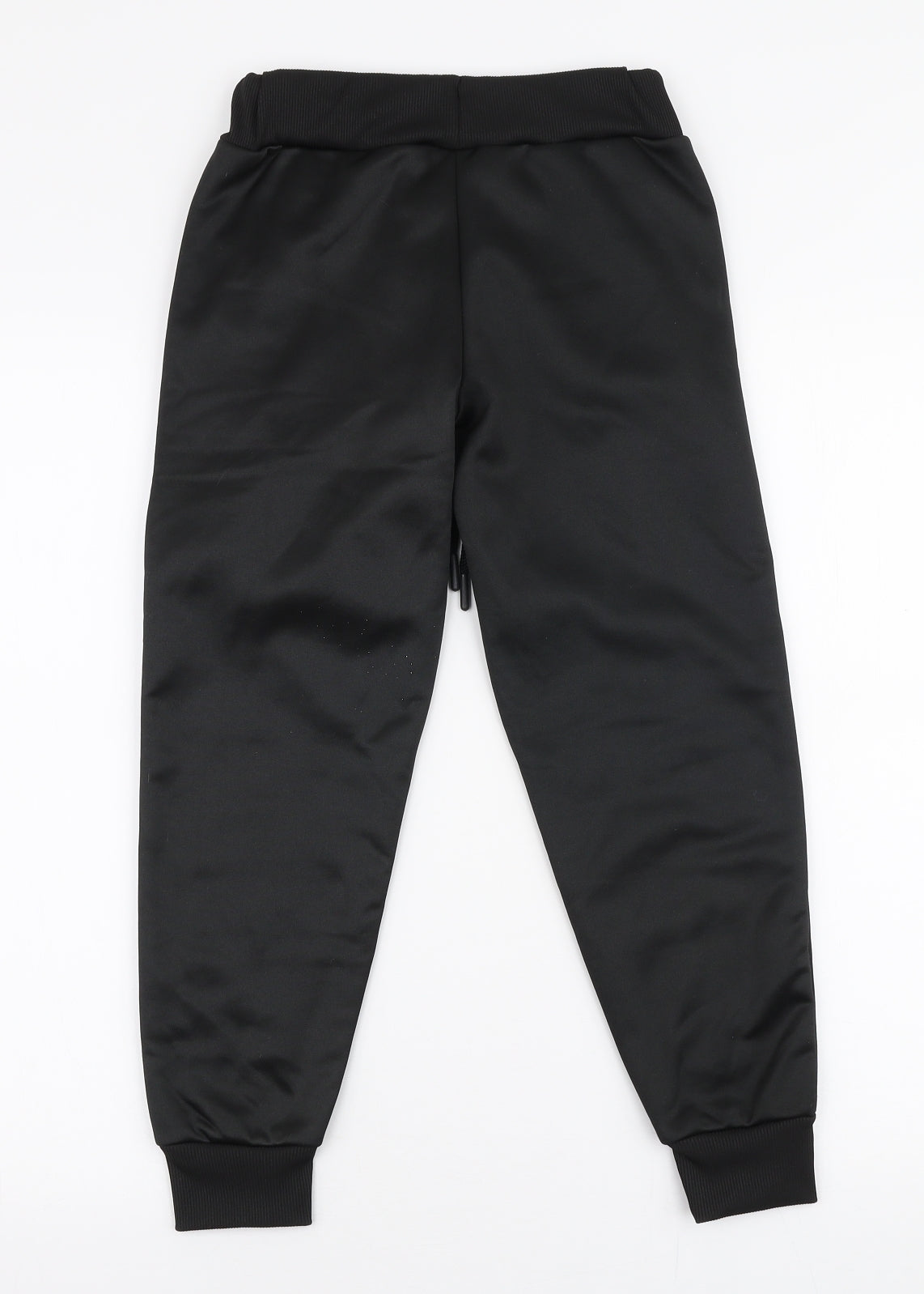 Preworn Boys Black  Polyester Jogger Trousers Size 5-6 Years  Regular Drawstring