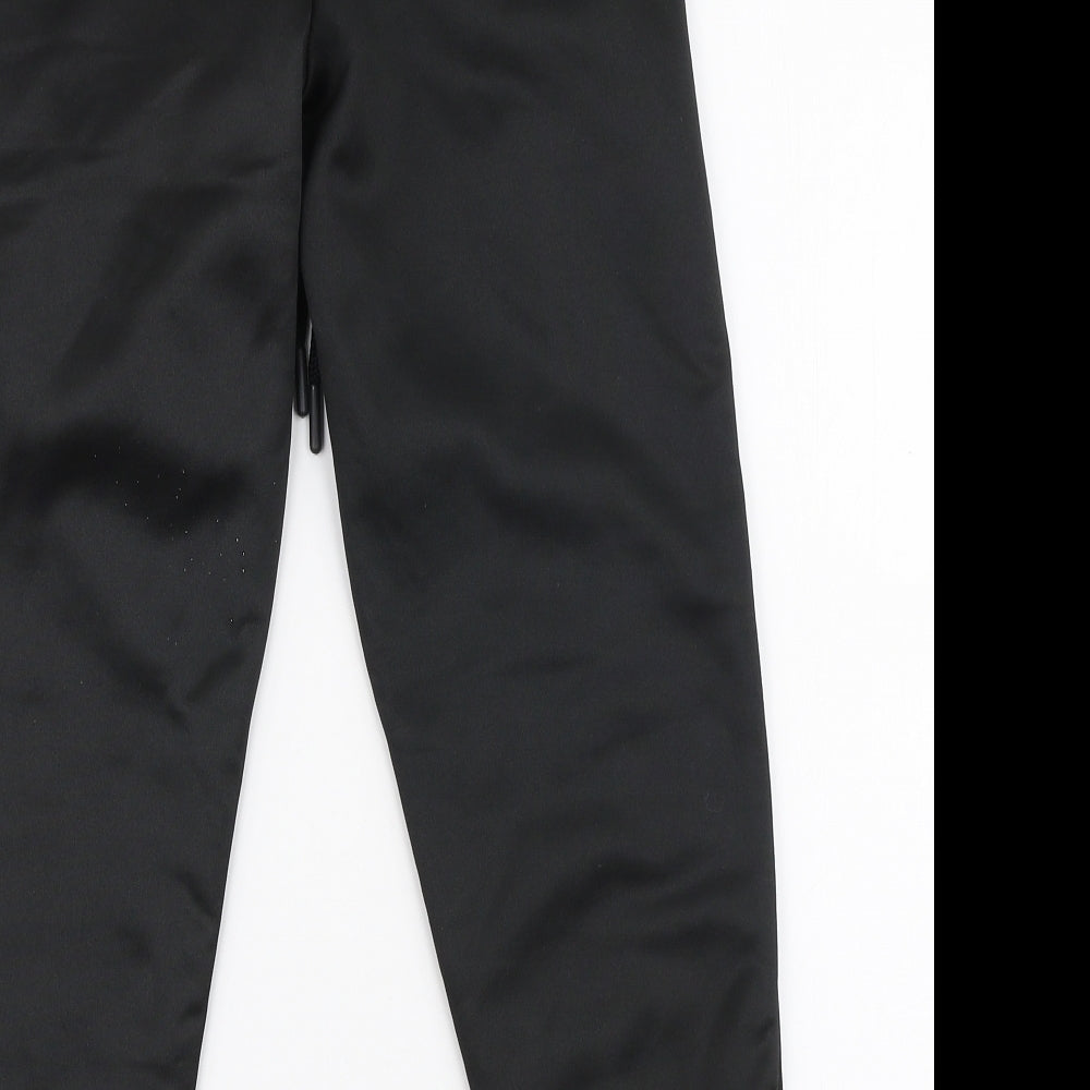 Preworn Boys Black  Polyester Jogger Trousers Size 5-6 Years  Regular Drawstring