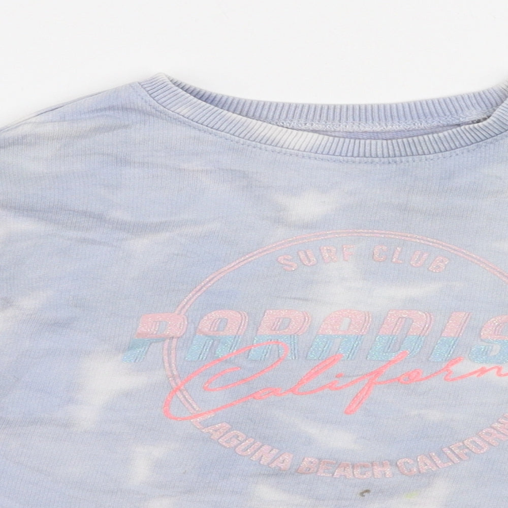 NEXT Girls Blue  100% Cotton Pullover Sweatshirt Size 6 Years  Pullover - Paradise