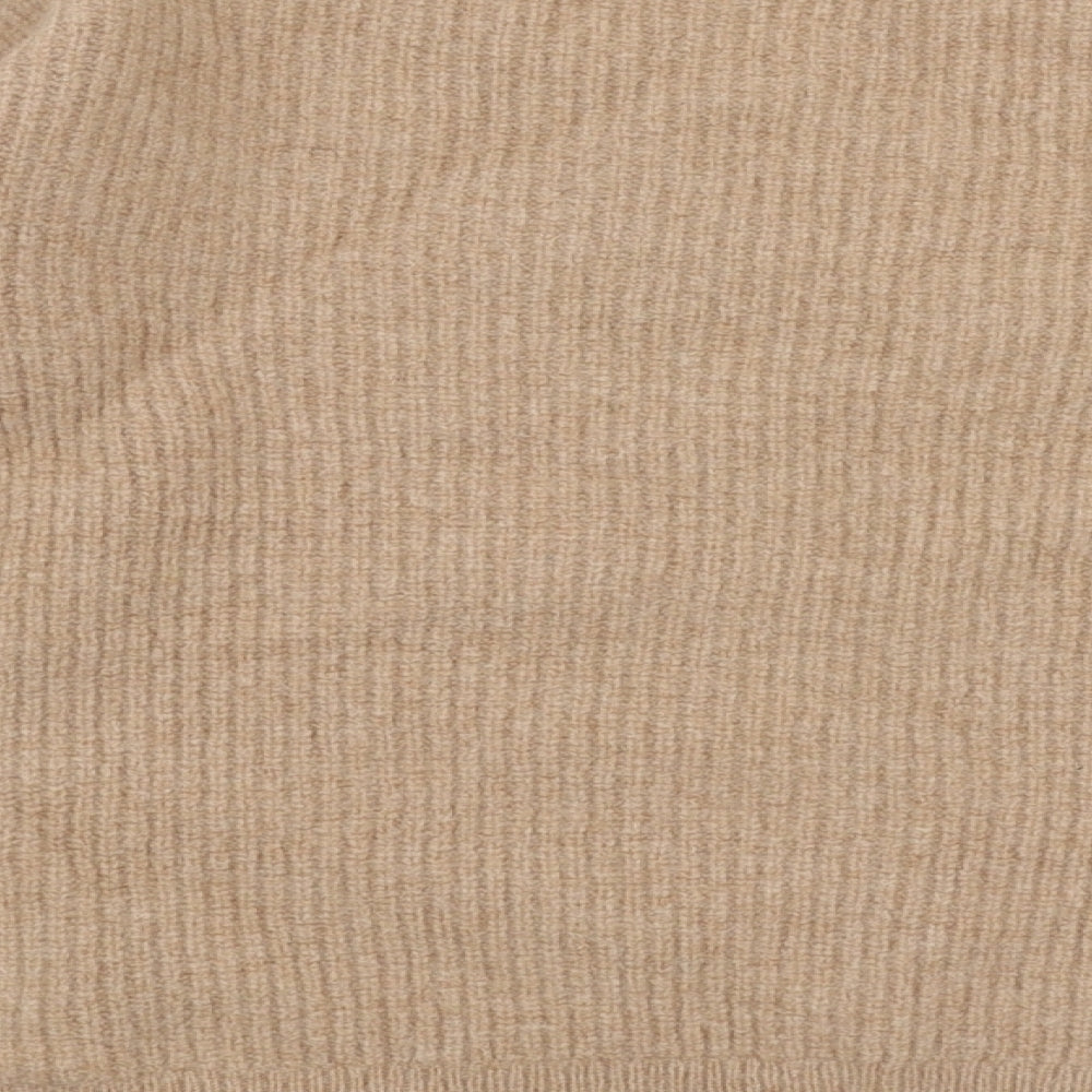 Whistles Womens Beige V-Neck  Wool Pullover Jumper Size S
