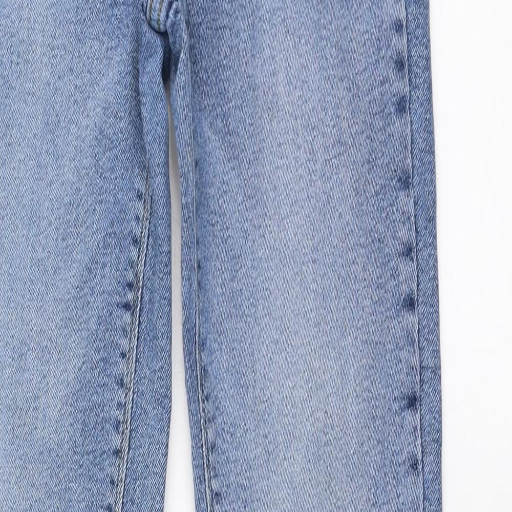 River Island Womens Blue  Cotton Flared Jeans Size 10 L33 in Regular Zip