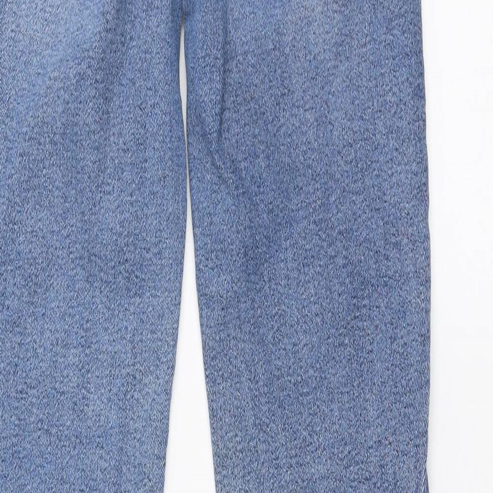 River Island Womens Blue  Cotton Flared Jeans Size 10 L33 in Regular Zip