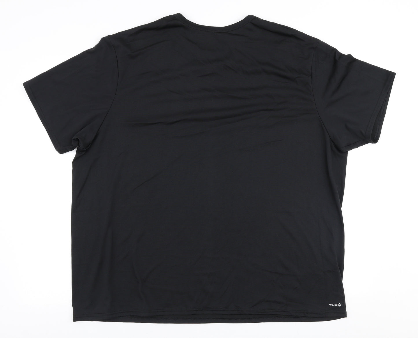 DOMYOS Mens Black  Polyester Pullover T-Shirt Size 3XL Round Neck Pullover