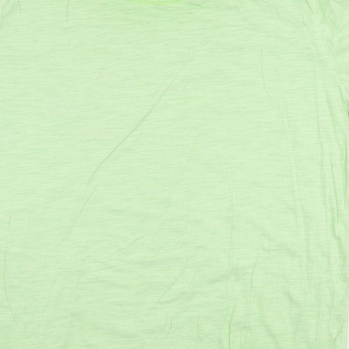 Marks and Spencer Mens Green  Cotton  T-Shirt Size 2XL Round Neck  - huntington beach