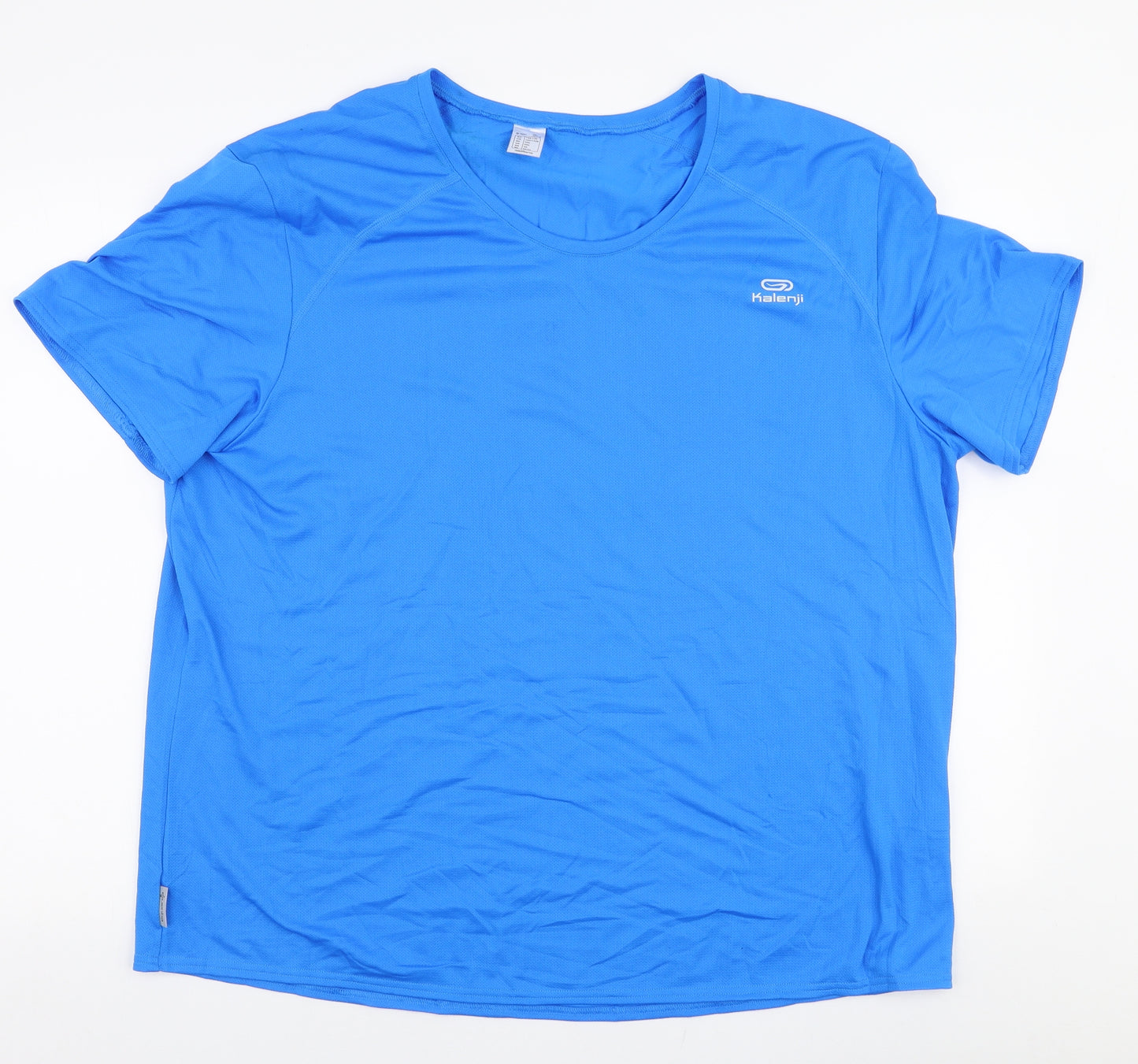 Kalenji Mens Blue  Polyester Jersey T-Shirt Size 3XL Round Neck Pullover