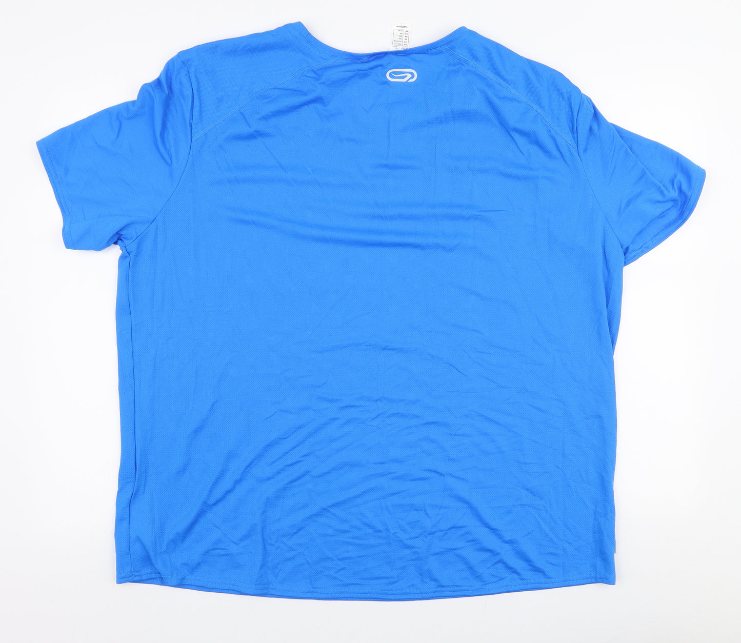 Kalenji Mens Blue  Polyester Jersey T-Shirt Size 3XL Round Neck Pullover