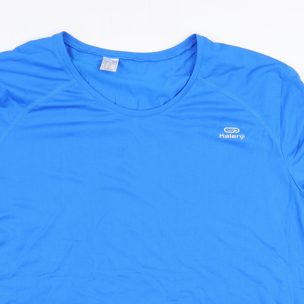 Kalenji Mens Blue  Polyester Jersey T-Shirt Size 3XL Round Neck Pullover