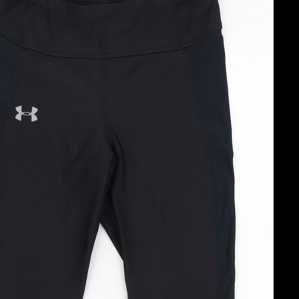 Under armour Womens Black  Polyester Capri Leggings Size L L18 in Regular Pullover