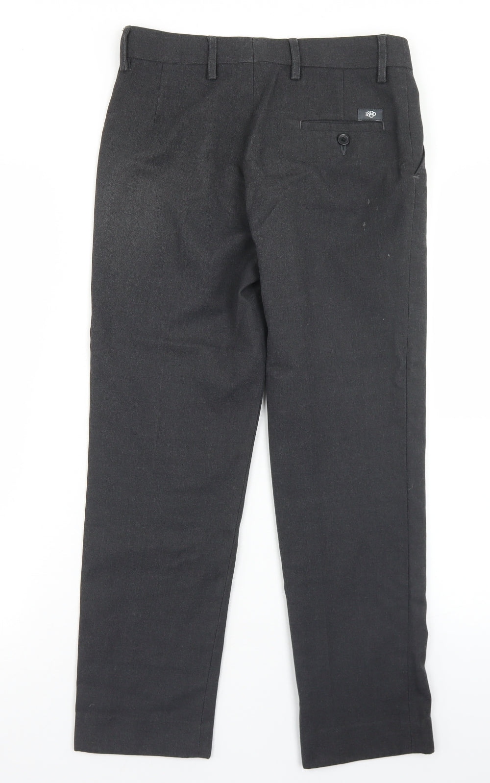 1880 Boys Grey  Polyester Dress Pants Trousers Size 13 Years  Regular Hook & Eye - School Wear