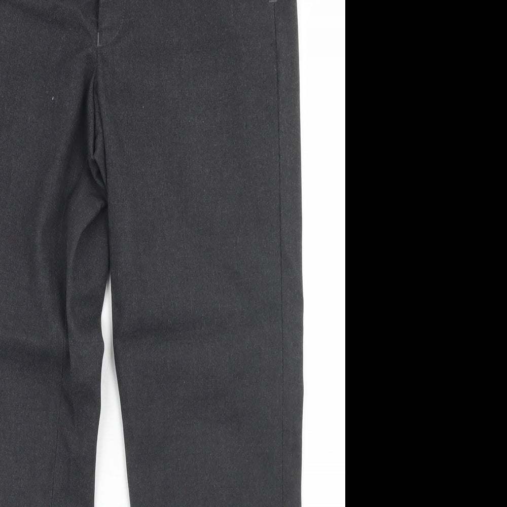 1880 Boys Grey  Polyester Dress Pants Trousers Size 13 Years  Regular Hook & Eye - School Wear