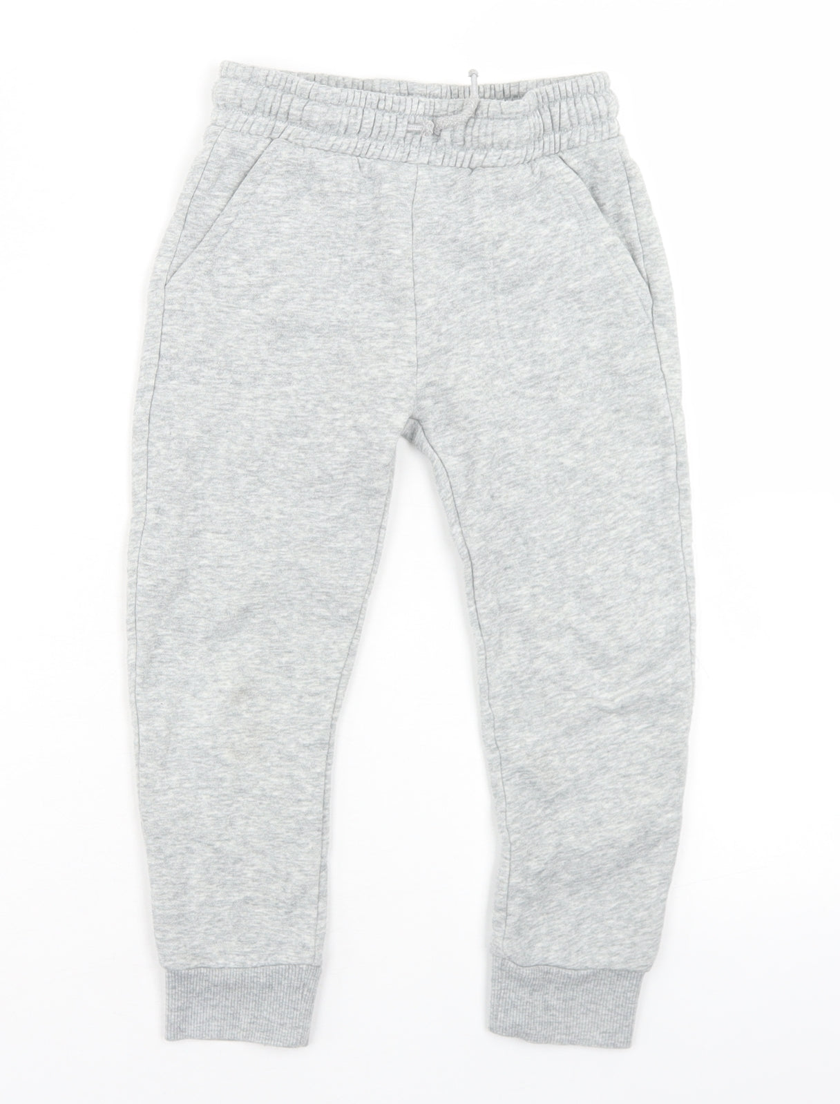 F&F Boys Grey  Cotton Jogger Trousers Size 4-5 Years  Regular Drawstring