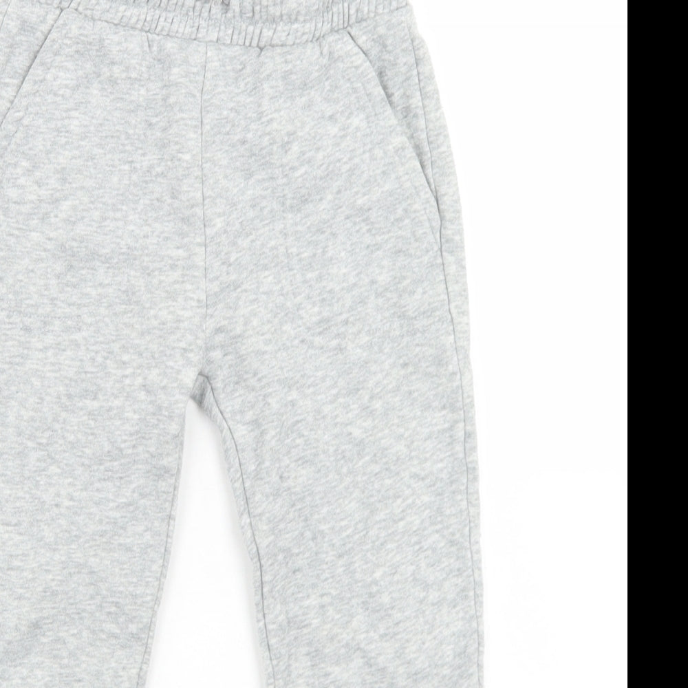 F&F Boys Grey  Cotton Jogger Trousers Size 4-5 Years  Regular Drawstring