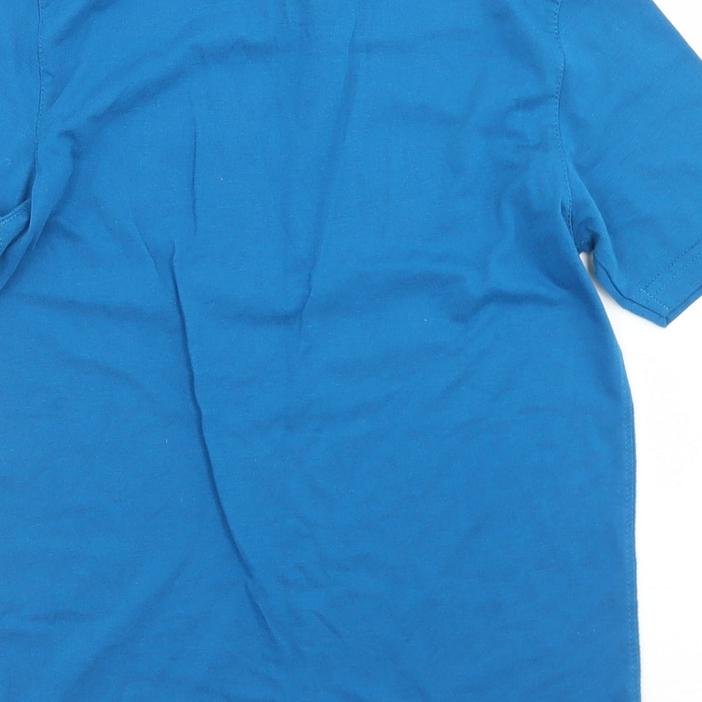 McKINLEY Boys Blue  Polyester Basic T-Shirt Size 10 Years Crew Neck  - Escape to Nature