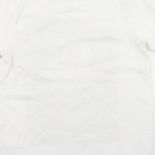 George Boys White  Cotton Basic T-Shirt Size 9-10 Years Crew Neck  - Best Bro
