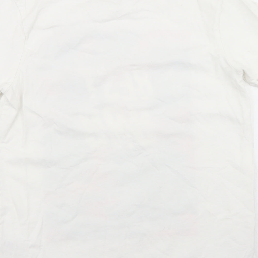 George Boys White  Cotton Basic T-Shirt Size 9-10 Years Crew Neck  - Best Bro