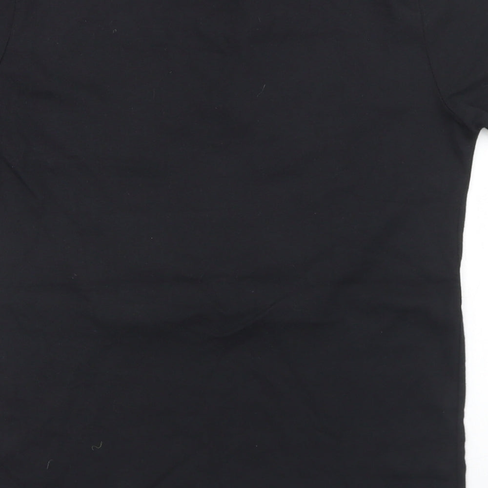 NEXT Boys Black  Cotton Basic T-Shirt Size 10 Years Crew Neck  - Minecraft Reversible sequins