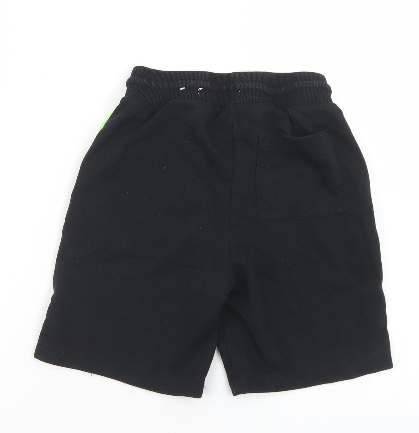 Lefties Boys Black Colourblock Cotton Sweat Shorts Size 7-8 Years  Regular Drawstring