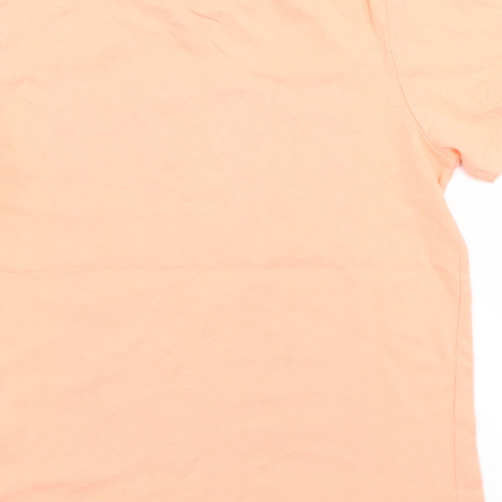 La Redoute Boys Orange  Cotton Basic T-Shirt Size 8 Years Crew Neck  - Surfing