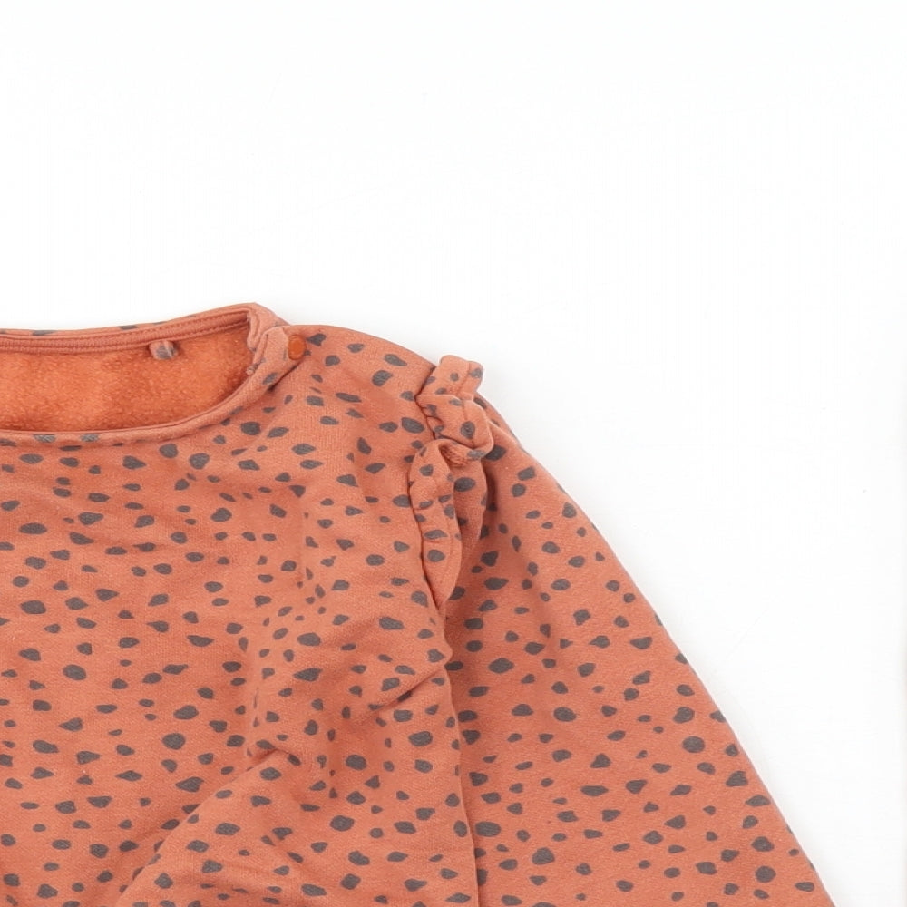 TU Girls Brown Animal Print Cotton Trousers Outfit/Set Size 2-3 Years  Snap