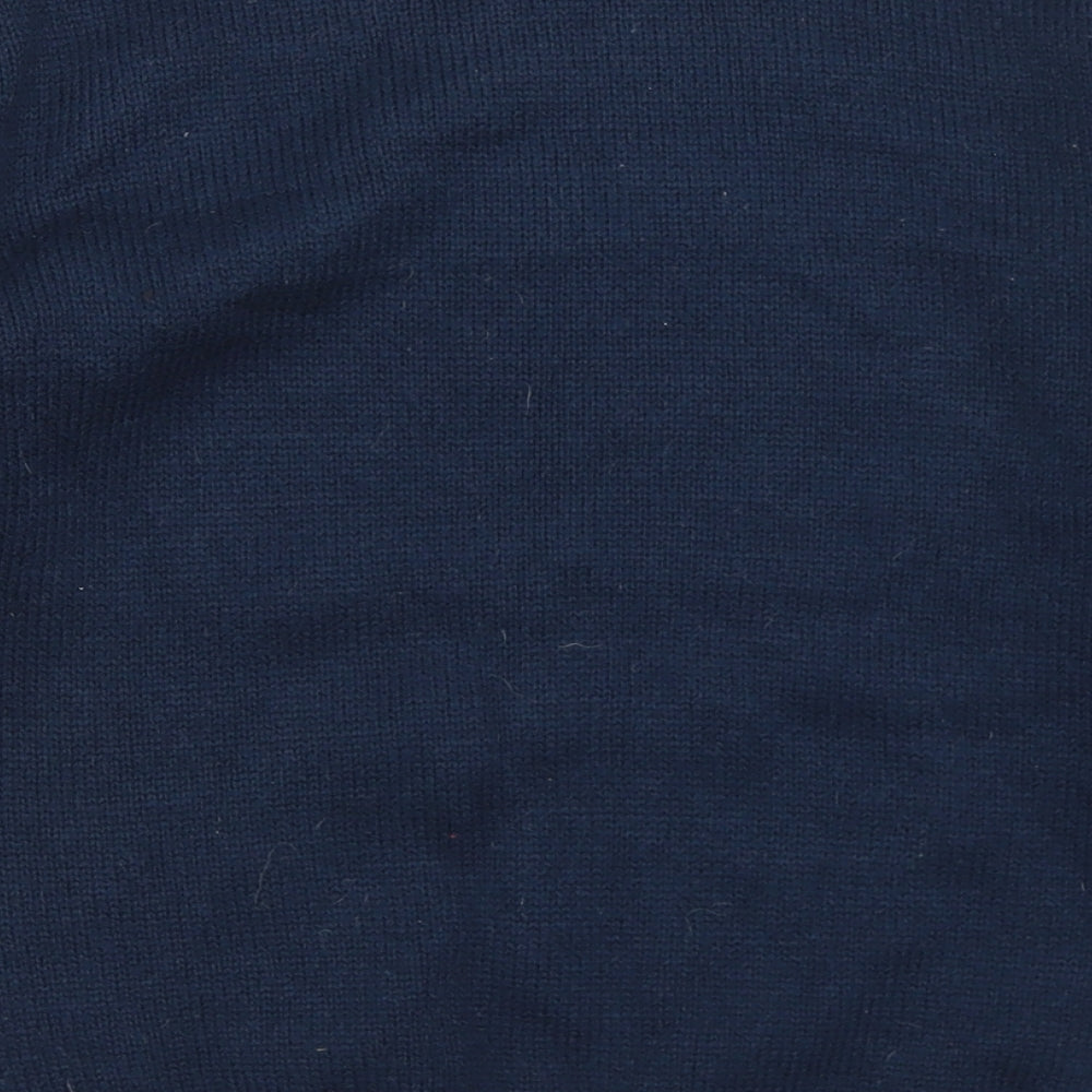 Primark Boys Blue Crew Neck  Acrylic Pullover Jumper Size 10-11 Years   - The Grinch