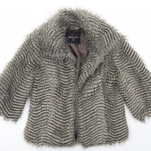 Brave Soul Womens Beige Striped  Jacket  Size 8