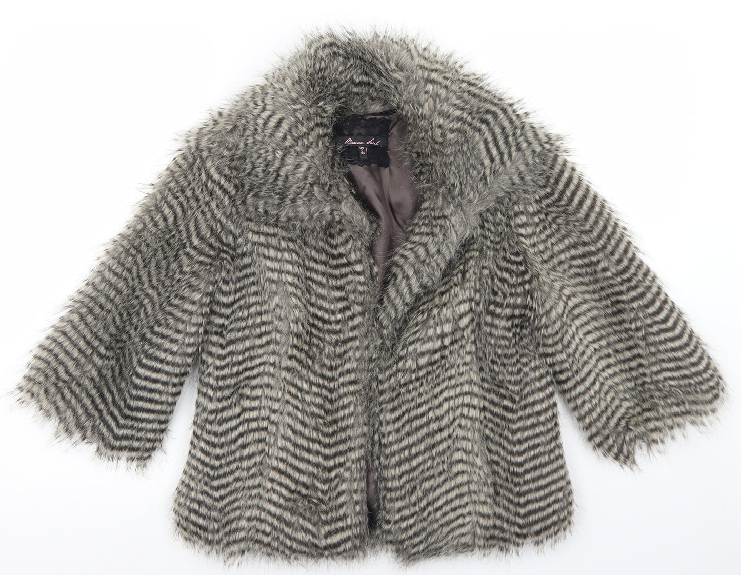 Brave Soul Womens Beige Striped  Jacket  Size 8