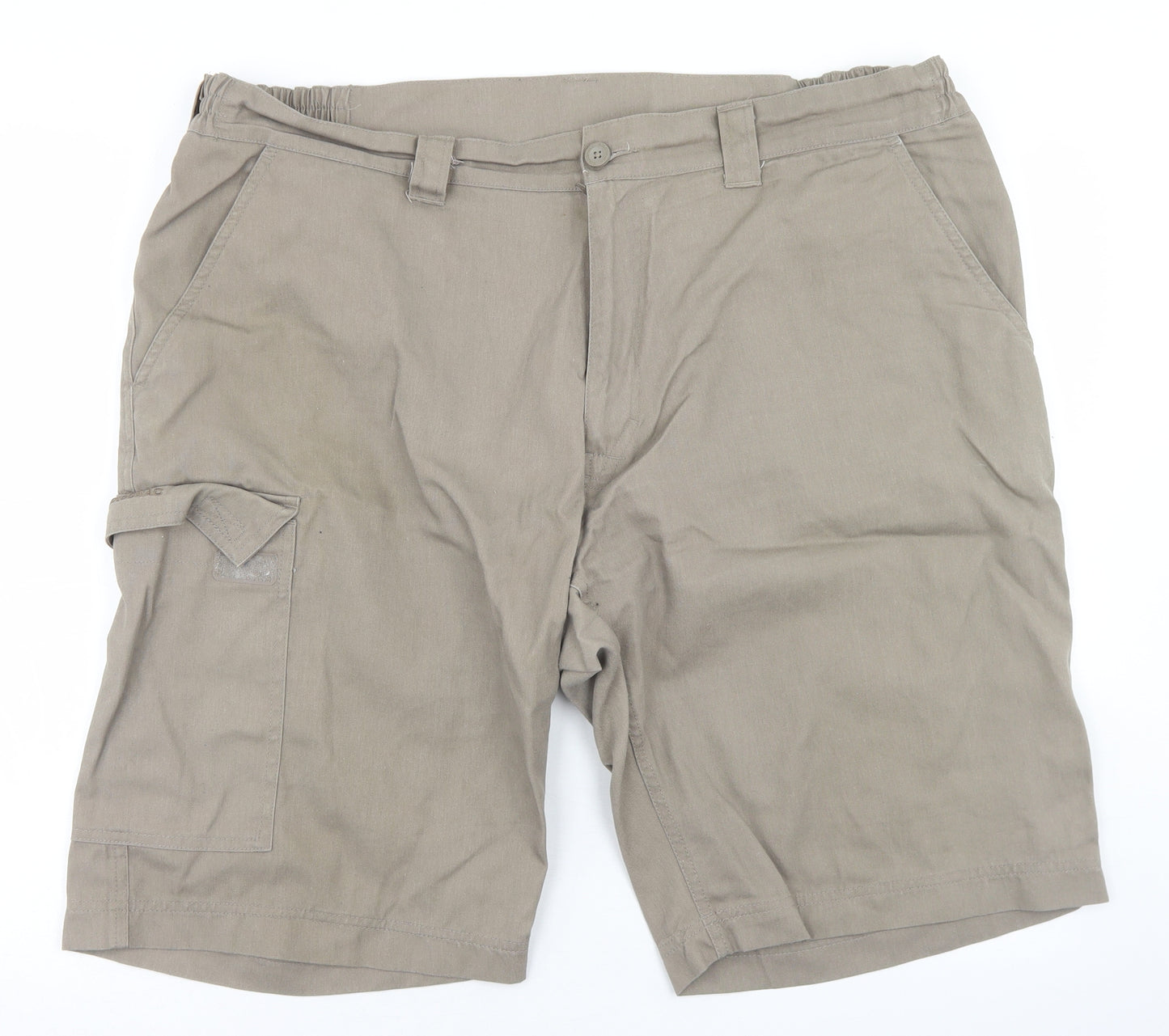 DECATHLON Mens Beige  Cotton Cargo Shorts Size 3XL L9 in Regular Drawstring