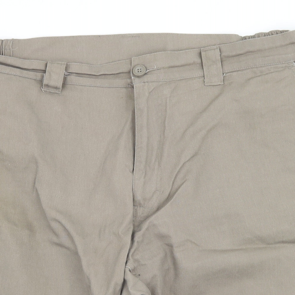 DECATHLON Mens Beige  Cotton Cargo Shorts Size 3XL L9 in Regular Drawstring