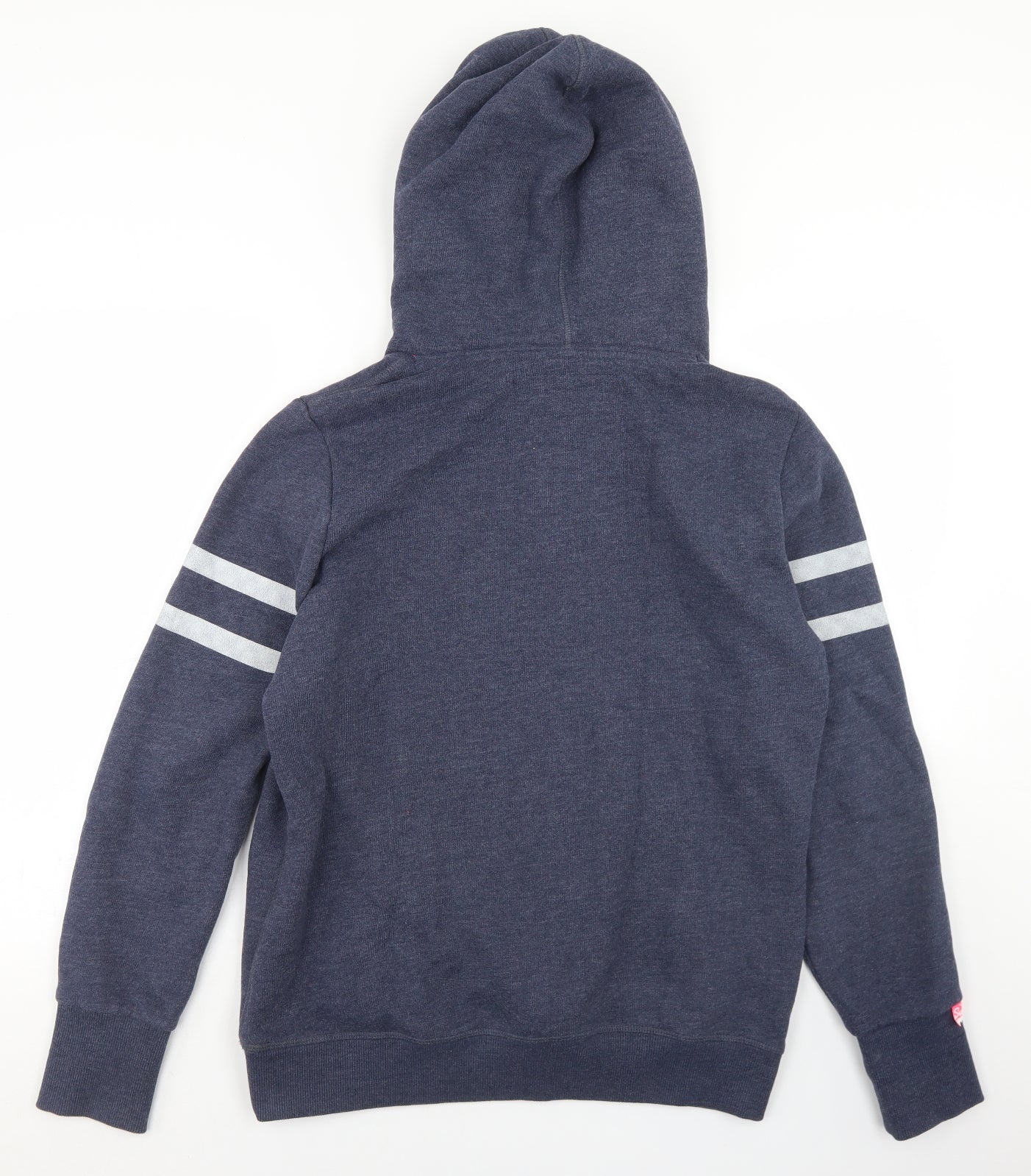Superdry Mens Blue  Cotton Henley Hoodie Size XL