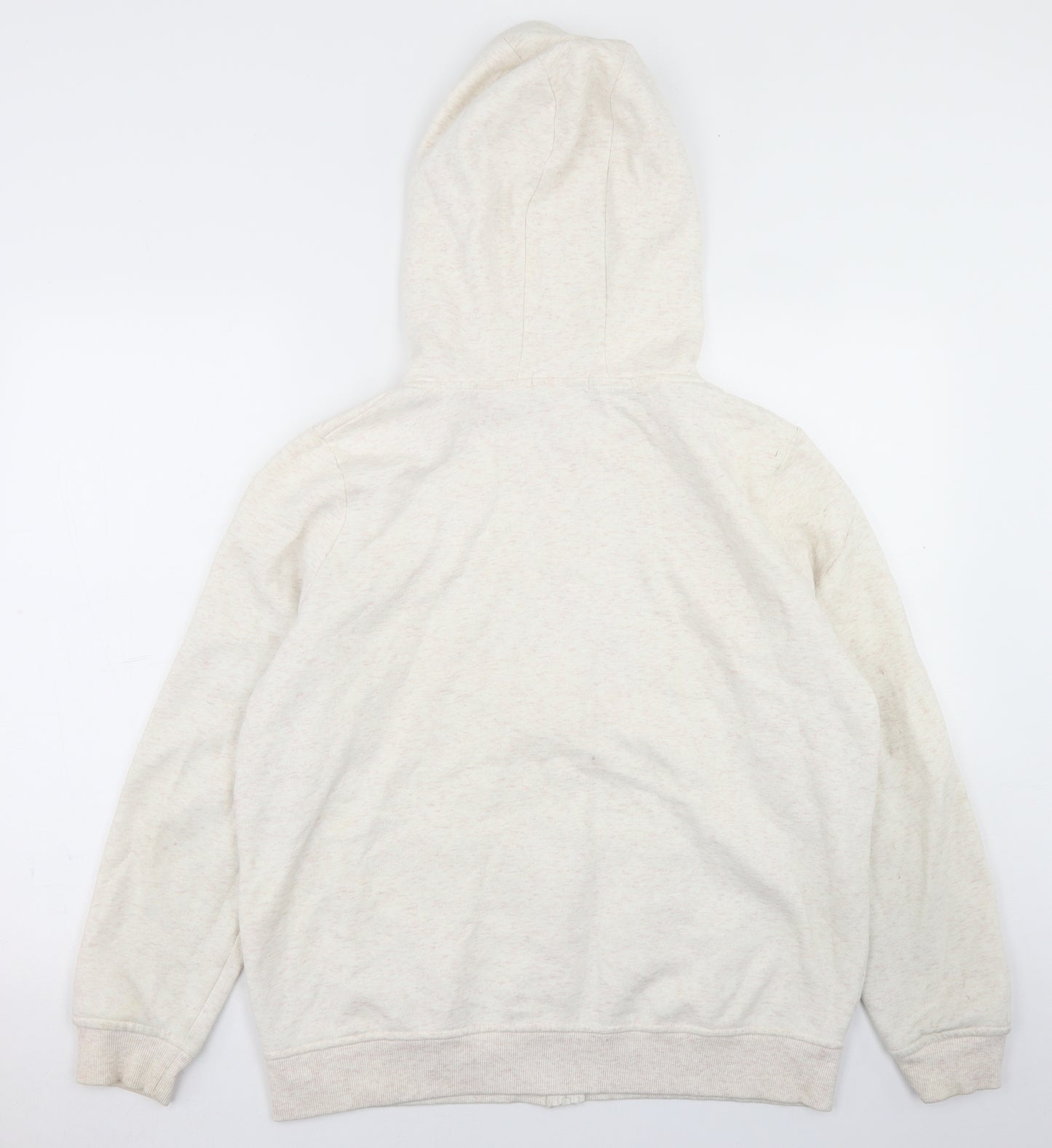 Primark Womens Beige  Cotton Full Zip Hoodie Size 14  Zip