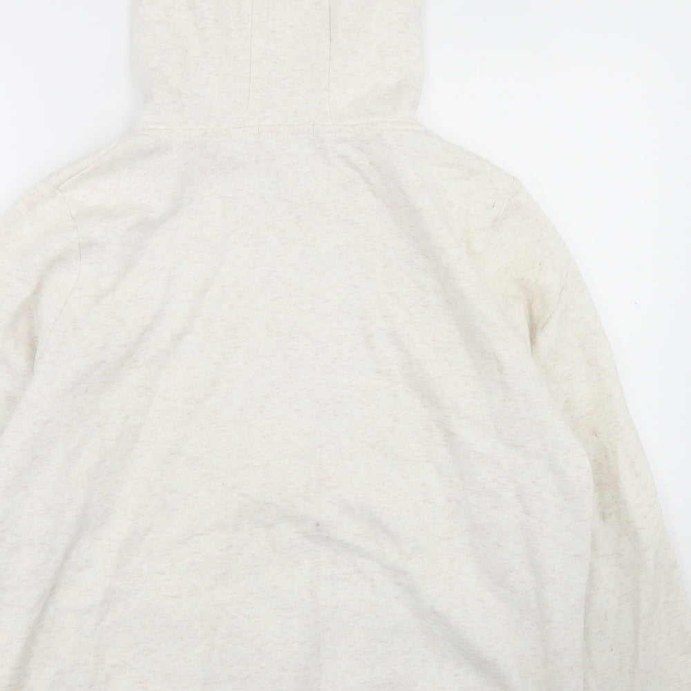 Primark Womens Beige  Cotton Full Zip Hoodie Size 14  Zip