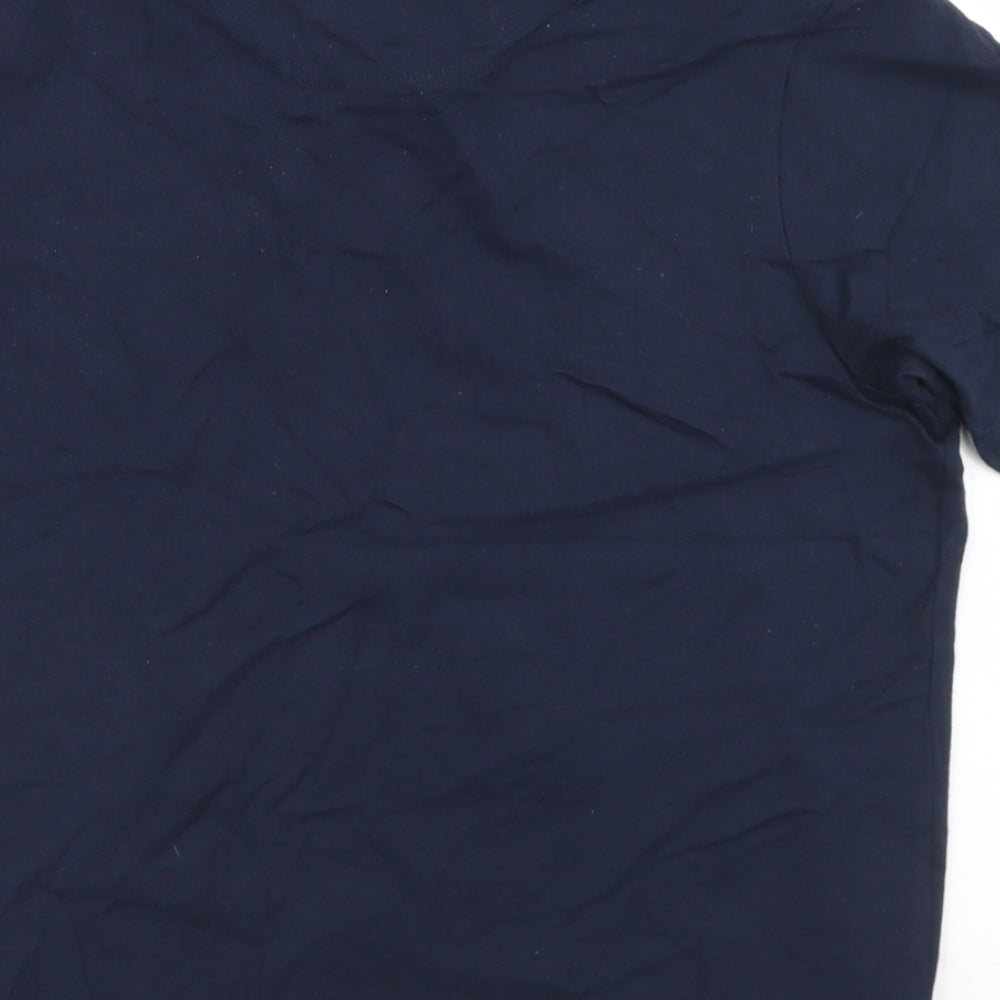 SoulCal&Co Mens Blue  Cotton  Polo Size S Collared Button