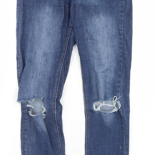 Denim Co Womens Blue  Cotton Skinny Jeans Size 8 L28 in Regular Button