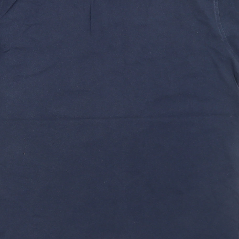 Hilfiger Denim Mens Blue  Cotton  T-Shirt Size S Crew Neck