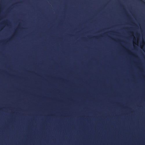 Great Plains Womens Blue  Cotton Basic Blouse Size XS Round Neck