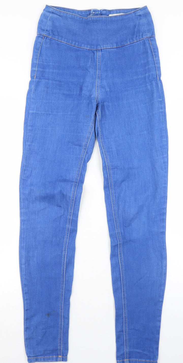 Pieces Womens Blue  Cotton Skinny Jeans Size 26 in L31 in Regular Zip