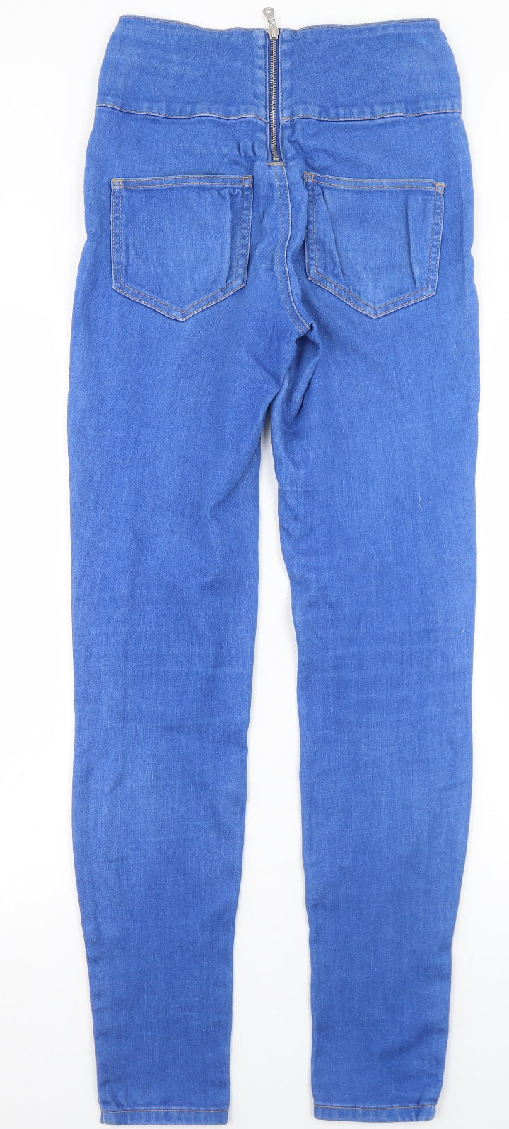 Pieces Womens Blue  Cotton Skinny Jeans Size 26 in L31 in Regular Zip