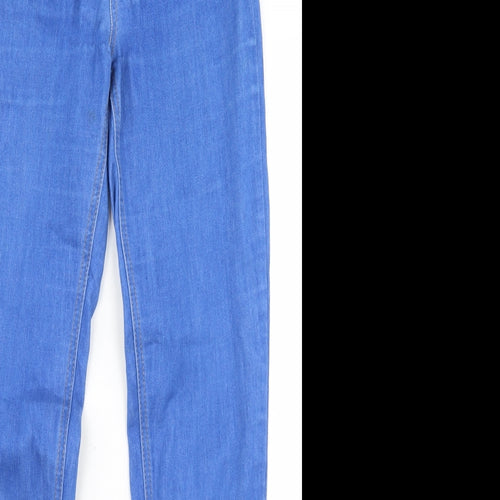 Pieces Womens Blue  Cotton Skinny Jeans Size 26 in L31 in Regular Zip