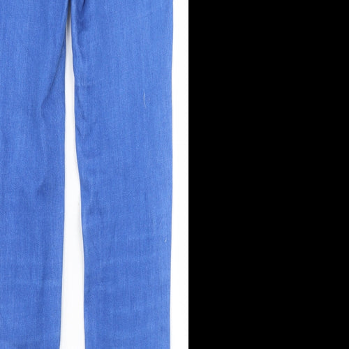 Pieces Womens Blue  Cotton Skinny Jeans Size 26 in L31 in Regular Zip