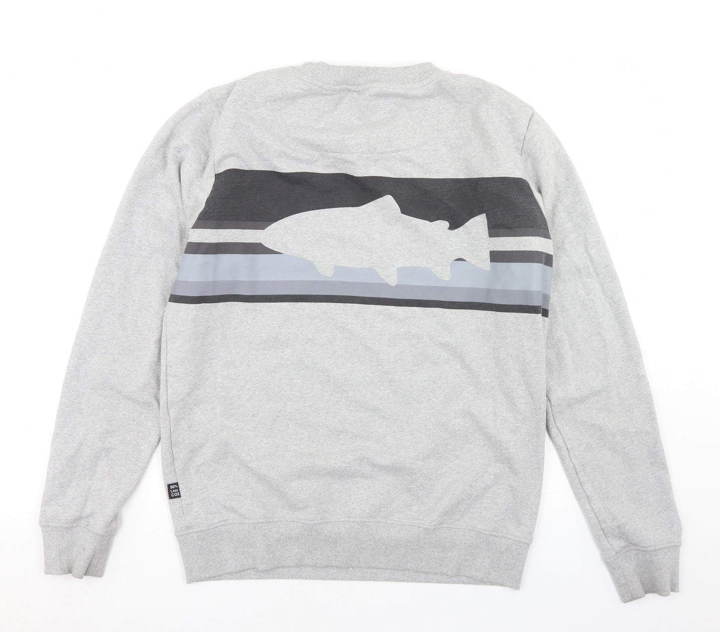 Vision Mens Grey  Cotton Pullover Sweatshirt Size M   - Fly Fishing