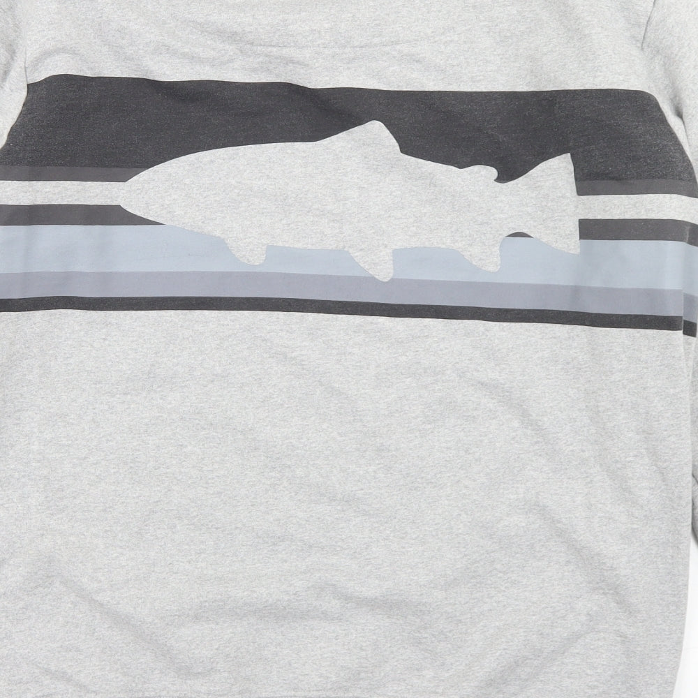 Vision Mens Grey  Cotton Pullover Sweatshirt Size M   - Fly Fishing