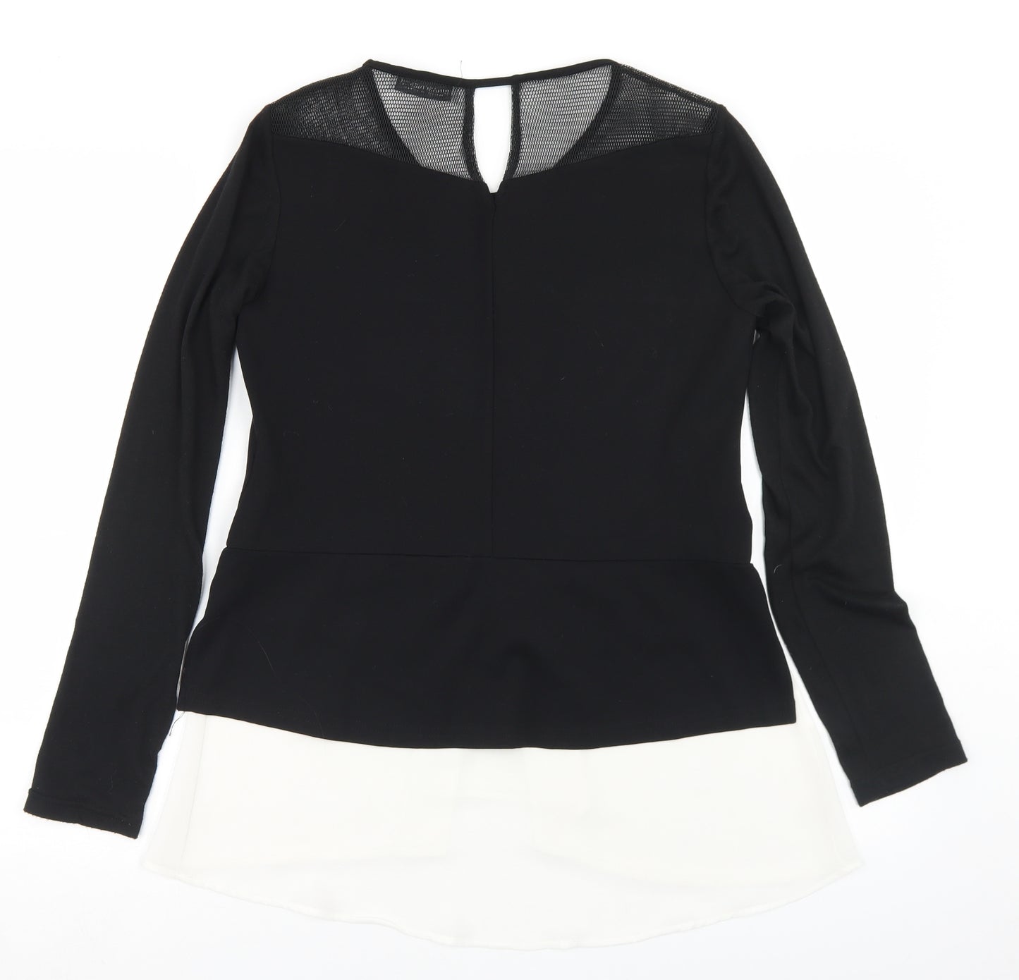 Rinascimento Womens Black  Polyester Basic T-Shirt Size M Round Neck