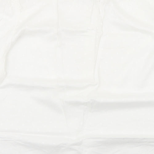Papaya Womens White  Viscose Basic Blouse Size 14 Round Neck