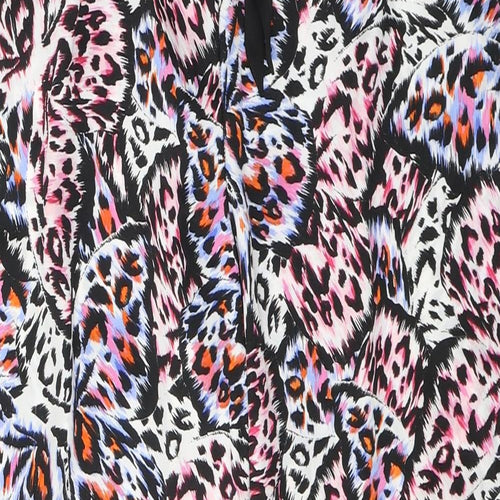 Primark Womens Multicoloured Animal Print Polyester Snow Pants Trousers Size 14 L29 in Regular Tie