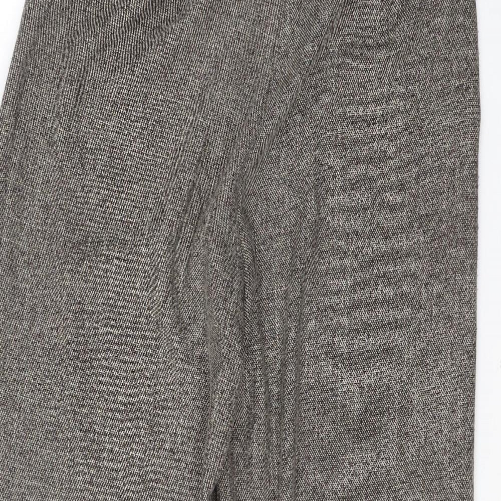 F&F Womens Brown  Polyester Trousers  Size 10 L29 in Regular Button
