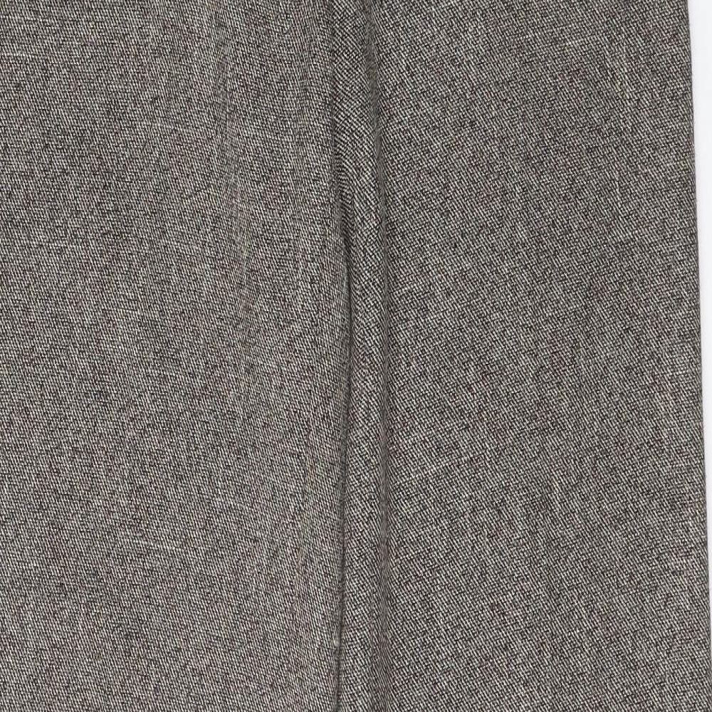 F&F Womens Brown  Polyester Trousers  Size 10 L29 in Regular Button