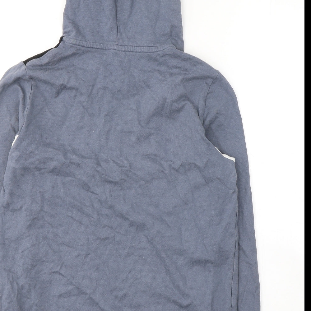 Closure London Boys Blue Colourblock Cotton Pullover Hoodie Size 14-15 Years  Pullover